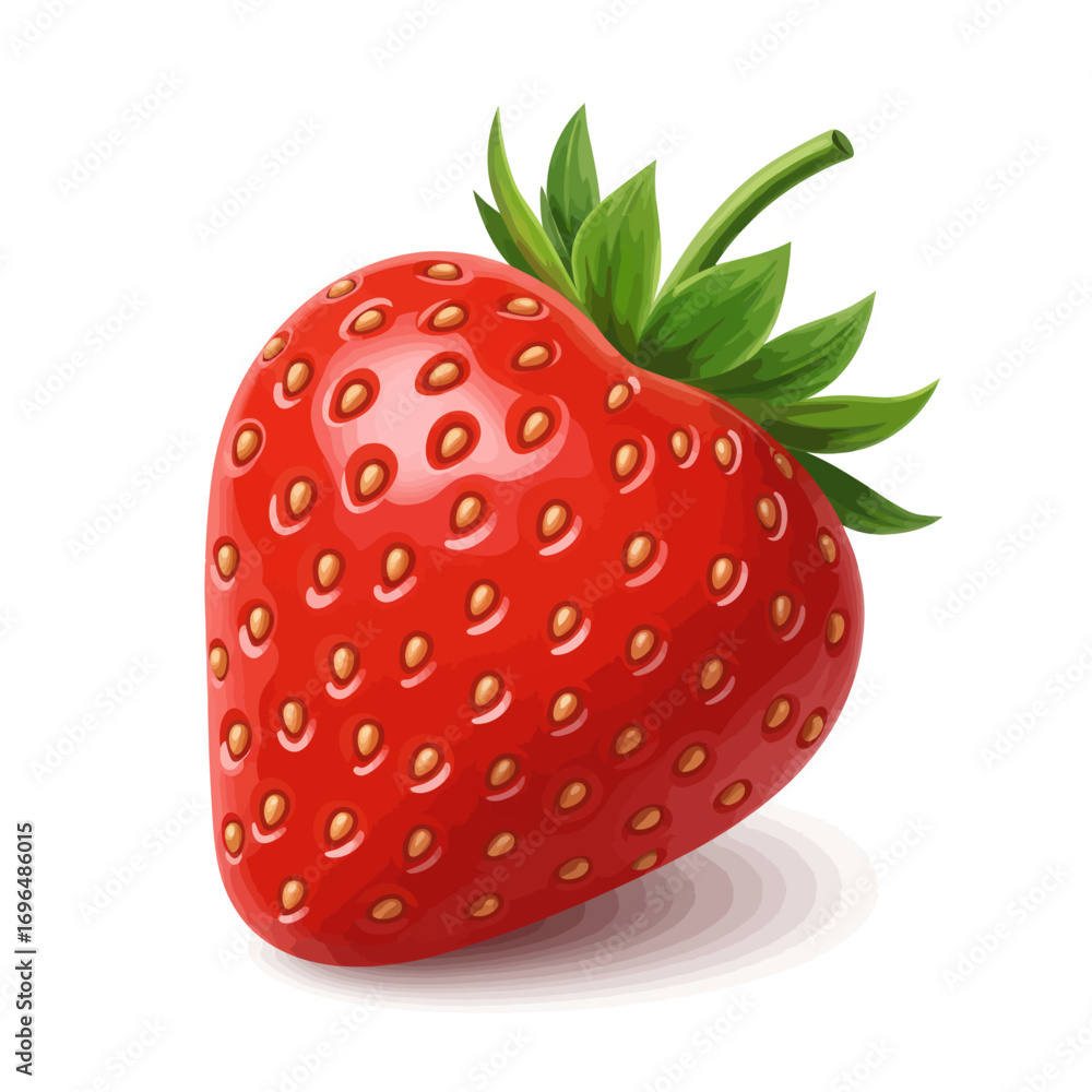 Fototapeta premium Vibrant Strawberry Illustration for Healthy Lifestyle Promotion