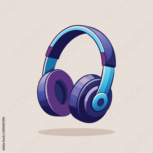 headphones on white background