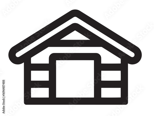 Agriculture Shelter Icon Collection in Bold Minimal Vector Drawing