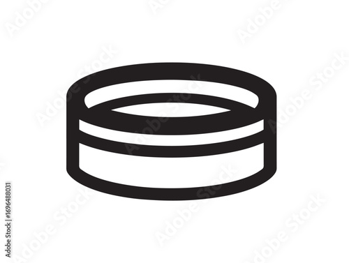 Livestock Water Trough Icon in Clean Minimal Vector Line Design