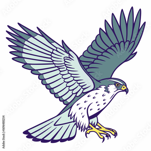 A falcon in flight