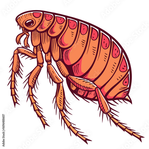 Illustration of a flea