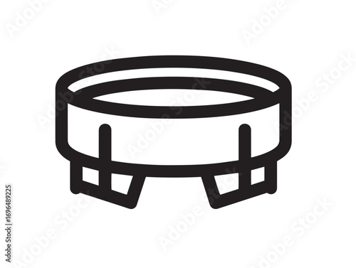 Agriculture Water Trough Icon in Elegant Clean Vector Artwork