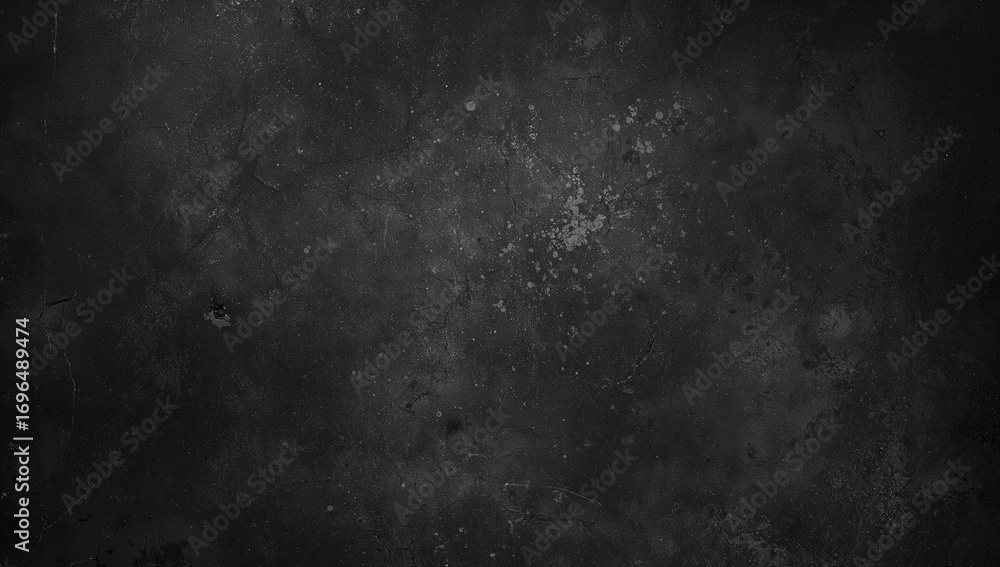 Fototapeta premium Dark black textured wall with rough concrete floor background