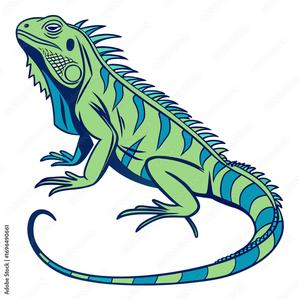 Obraz premium Green iguana reptile