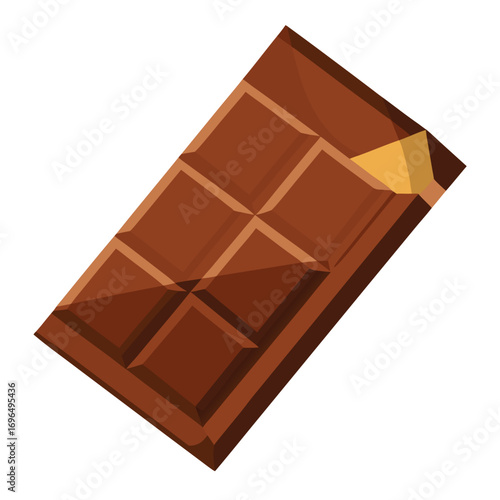 chocolate bar on white background