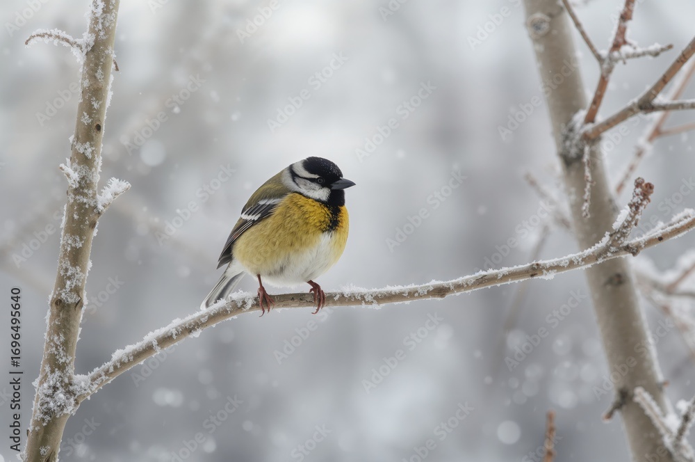 Obraz premium Male Siskin Bird (Carduelis spinus) Close-Up