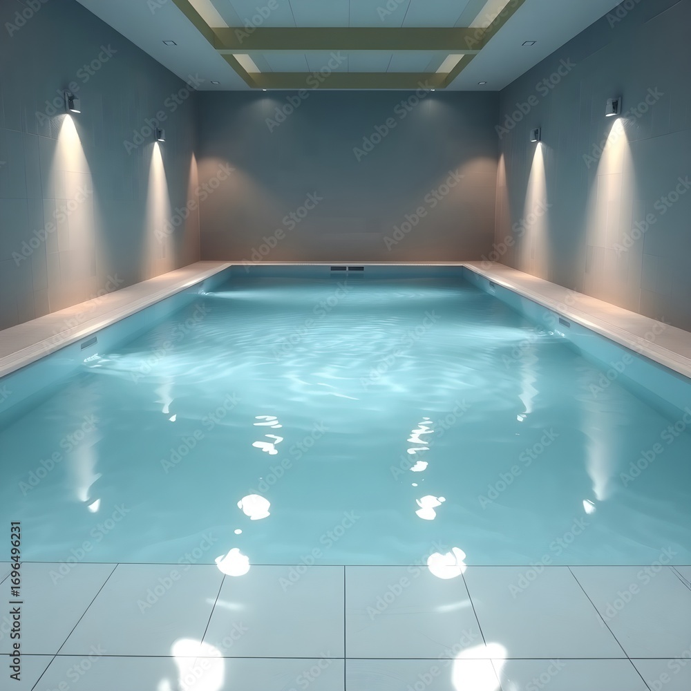 Obraz premium 호텔 실내 수영장a hotel indoor swimming pool