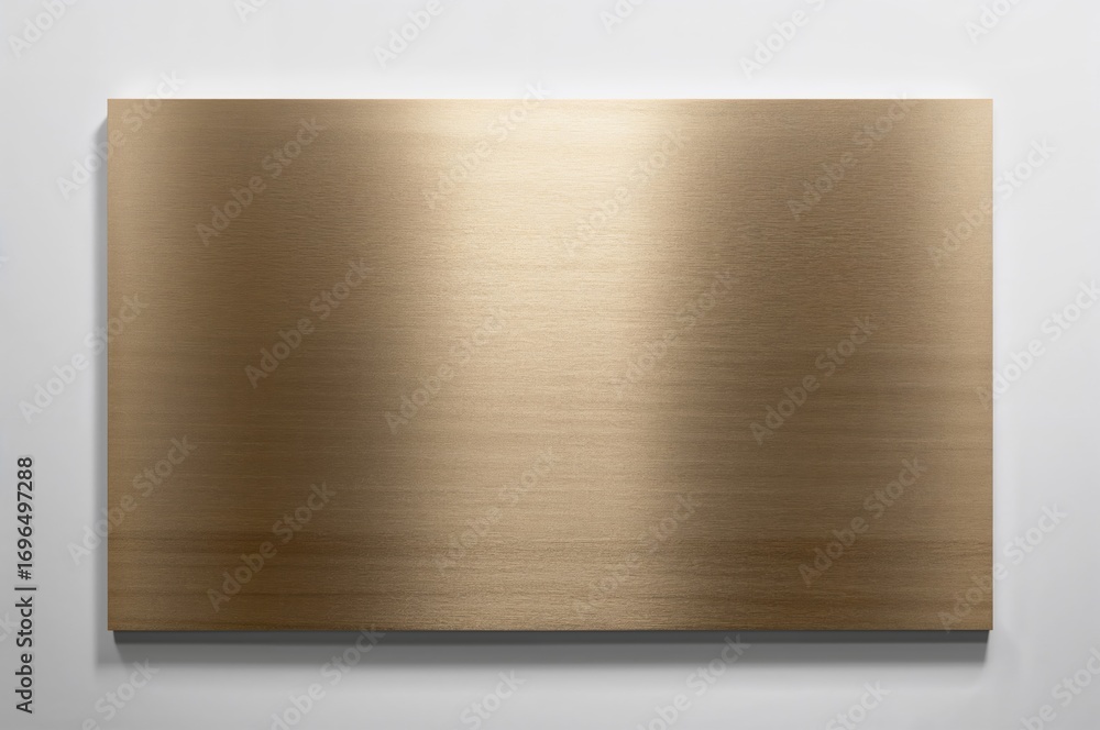 Naklejka premium Golden brushed metal plaque
