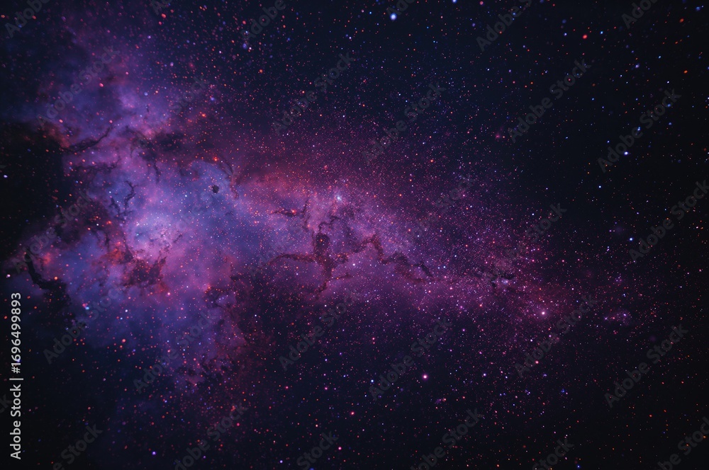 Obraz premium Cosmic nebula forming the backdrop