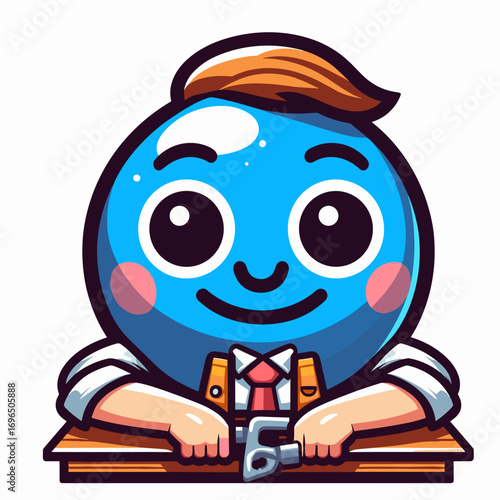 Sphere Smith cartoon style big eyes friendly look