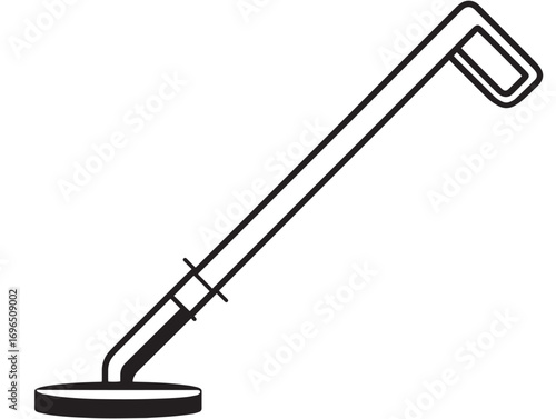 Professional Post Hole Digger Icon with Clean Agricultural Line Art Design
