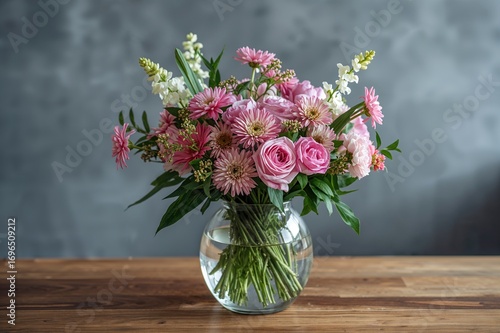 Wallpaper Mural Aquatic vase filled with a floral arrangement Torontodigital.ca