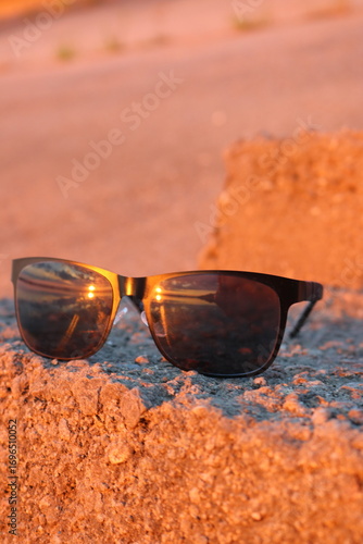 sunglasses on the beach