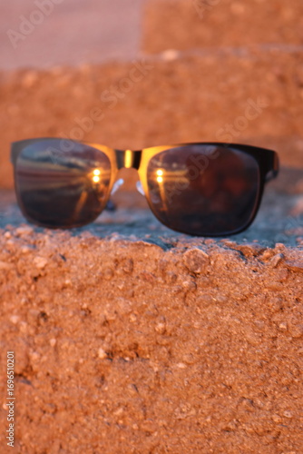 sunglasses on the beach