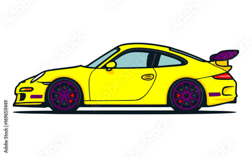 sports car illustration.easy to use ,Adult coloring page line art for book and drawing.