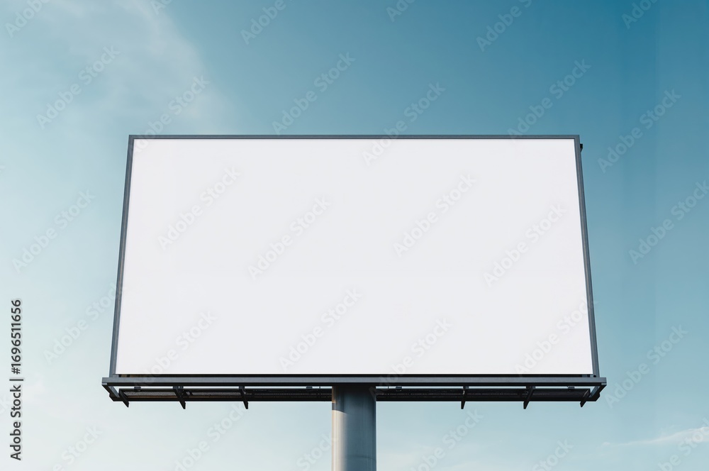 Obraz premium Empty billboard under bright midday sunlight