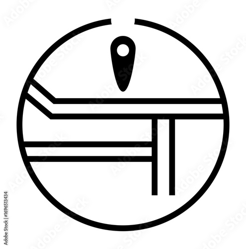 vector illustration of a plan maps with road