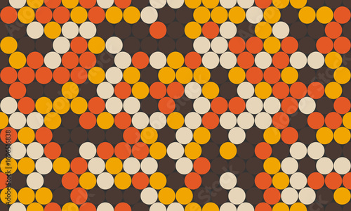 Vibrant midcentury modern geometric pattern.  Perfect for textile design, website backgrounds, or any project needing a retro, playful, and visually engaging texture.