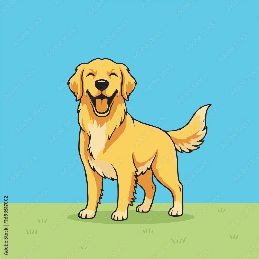 Fototapeta premium Realistic-Illustration-of-Popular-Smiling-Pet-Dogs-Vector