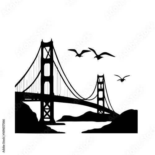 bridge vector illustration, bridge, architecture, river, water, suspension, city, sky, night, san francisco, road, transportation, travel, landmark, lisbon, bay, sea, gate, portugal, structure, cable,