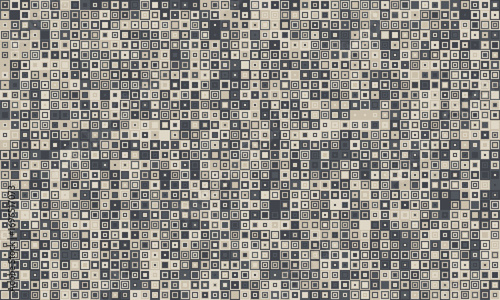 Abstract geometric background.  Neutral color palette of beige and gray squares creates a subtle yet sophisticated texture. Ideal for website banners, presentations, or modern design projects.