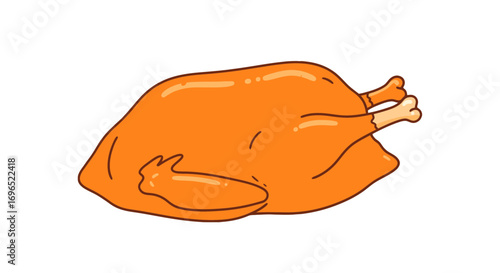 Delicious roasted chicken dinner poultry food holiday feast thanksgiving yummy tasty cooked meal bird on transparent background