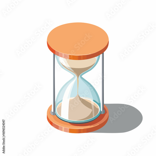 Hourglass ,sandglass timer or clock flat icon ,for apps and websites