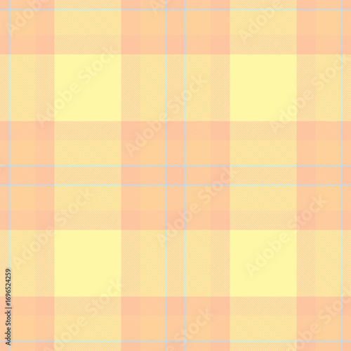 Underwear background plaid pattern, famous texture tartan vector. Dining room textile seamless check fabric in orange and yellow colors.