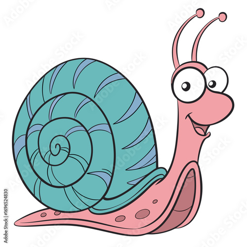 Cute cartoon snail