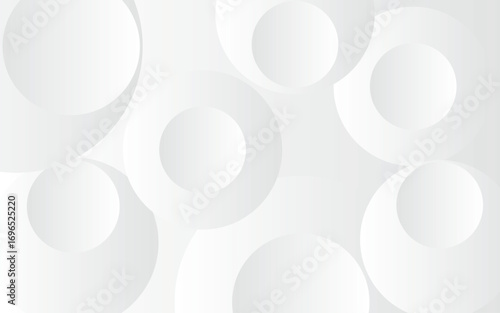Abstract geometric background with abstract white circles- Vector banner design-Creative white background-3d circular shape elegant background