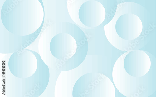 Abstract geometric background with abstract white cyan circles- Vector banner design-Creative white background-3d circular shape elegant background