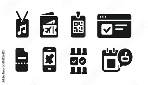 Travel and tourism solid icon set. meticulously curated collection for seamless design.