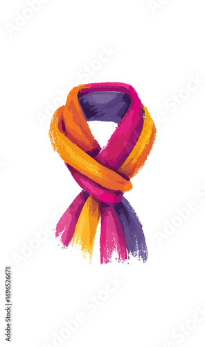 Colorful abstract scarf design