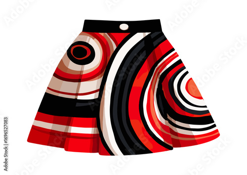 Colorful abstract skirt design