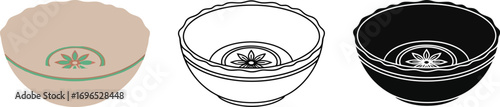 Bowl vector illustration ceramic bowl graphic design element