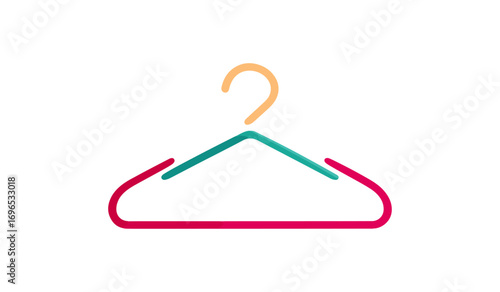 Colorful clothes hanger graphic