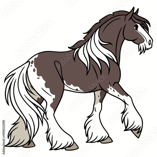 Cartoon shire horse