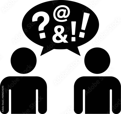 Conflict discussion communication problem solving icon vector