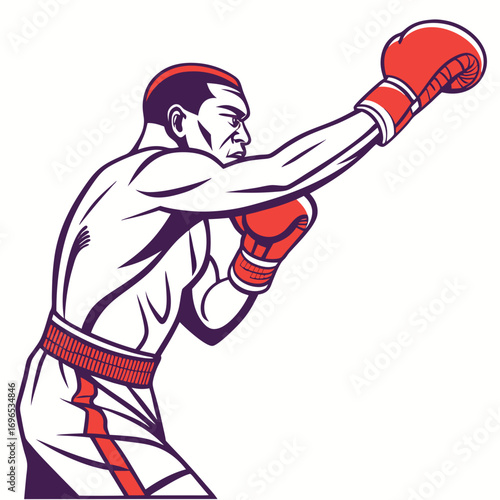 Boxer throwing a punch
