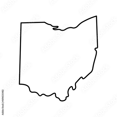 Ohio state map outline