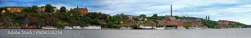 Photography Panorama of Södermalm on the south shore of Riddarfjärden with the buildings of