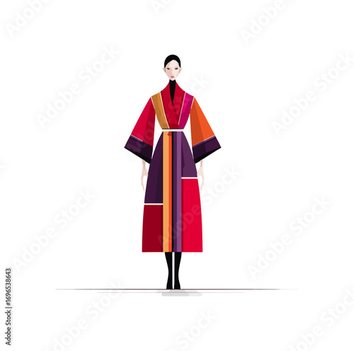 Colorful fashion design illustration