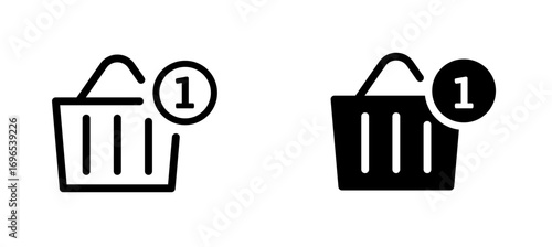 Shopping Basket and Quantity icon