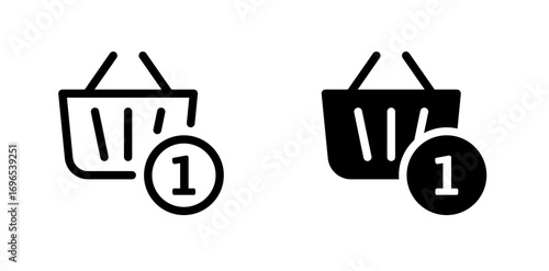 Shopping Basket and Quantity icon