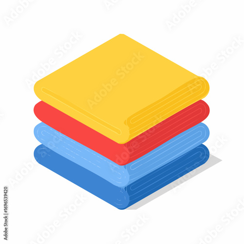 Stack of Colorful Folded Clothes