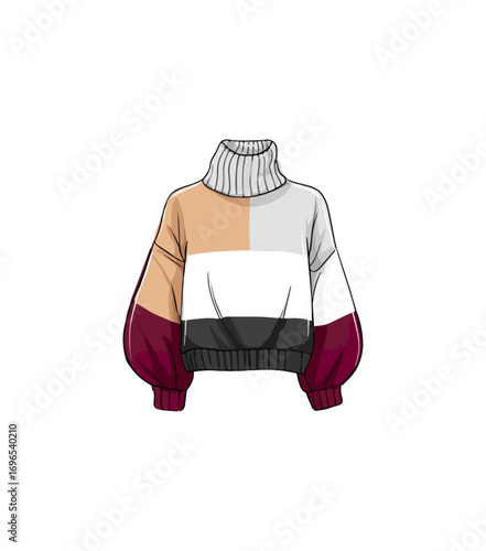 Colorful fashionable sweater illustration