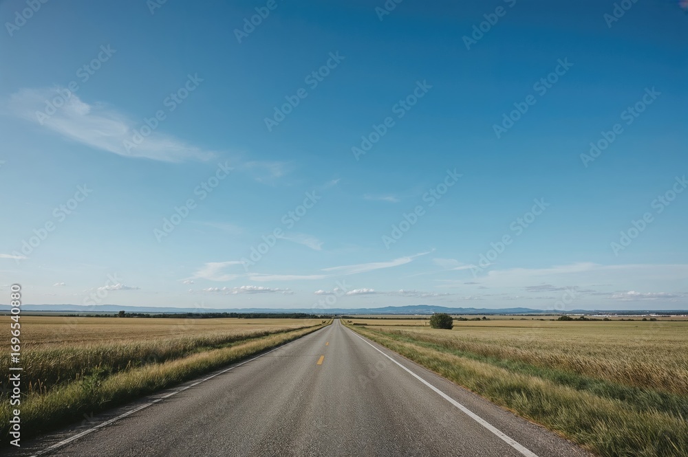 Fototapeta premium Scenic highway stretching through stunning terrain