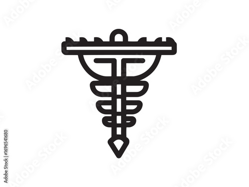 Precision Seeder Drill Icon in Modern Minimal Agricultural Vector Illustration Style