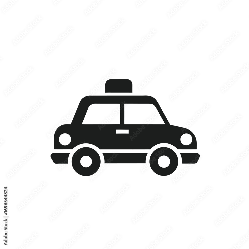 Fototapeta premium Classic Taxi Car Silhouette Vector